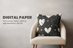 watercolor heart seamless pattern digital paper Product Image 3