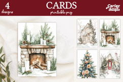 Christmas Cards, Merry Christmas Printable Cards Product Image 1