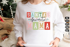 Santa's Favorite Mama Svg Design Product Image 3