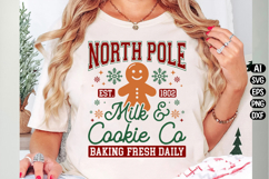 North Pole Est 1802 Milk &amp; Cookie Co Baking Fresh Daily Svg Product Image 1