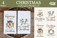 Christmas Kitchen Towel Sublimation, Farmhouse Kitchen Towel Product Image 1