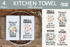 Cute Kitchen Towel Sublimation, Farmhouse Kitchen Towel Product Image 1
