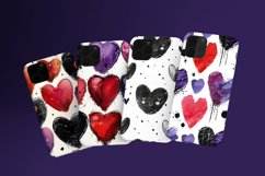 Watercolor Heart Seamless Digital Paper Product Image 4