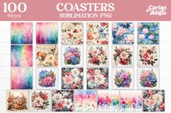 Square Coaster Sublimation Bundle, Sublimation Designs Product Image 8