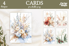 Christmas Cards, Merry Christmas Printable Cards Product Image 1