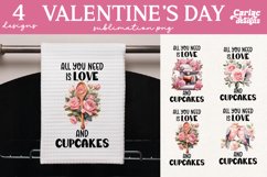 Kitchen Towel Sublimation, Valetines Day Sublimation Product Image 1