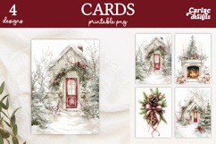 Christmas Cards, Merry Christmas Printable Cards Product Image 1