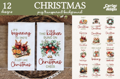 Christmas Kitchen Towel Sublimation Bundle Product Image 1