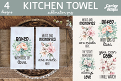 Cute Kitchen Towel Sublimation, Farmhouse Kitchen Towel Product Image 1