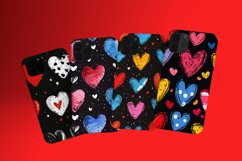 Watercolor Heart Background Digital Paper Product Image 5