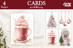 Christmas Cards, Merry Christmas Printable Cards Product Image 1