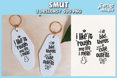 Smut Motel Keychain SVG, Book Lover Keychain Design Product Image 1