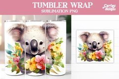 Koala Tumbler Sublimation Wrap Product Image 1