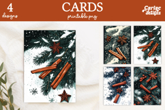 Christmas Cards, Merry Christmas Printable Cards Product Image 1