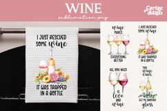 Kitchen Towel Sublimation, Wine Kitchen Towel Sublimation Product Image 1