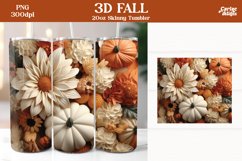 3d Tumbler Sublimation Wrap Bundle | 3d Pumpkins Sublimation Product Image 7