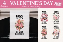 Kitchen Towel Sublimation, Valetines Day Sublimation Product Image 1