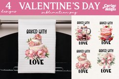 Kitchen Towel Sublimation, Valetines Day Sublimation Product Image 1