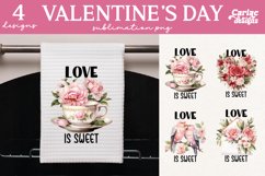 Kitchen Towel Sublimation, Valetines Day Sublimation Product Image 1