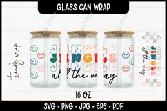 Jingle Retro Christmas Glass Wrap Svg,16oz Libbey Wrap Product Image 1