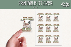 Funny Chicken Printable Sticker Sheet Bundle Product Image 8