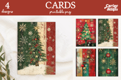 Christmas Cards, Merry Christmas Printable Cards Product Image 1