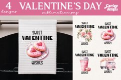 Kitchen Towel Sublimation, Valetines Day Sublimation Product Image 1