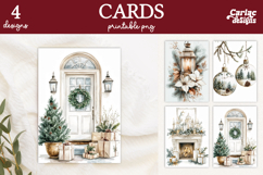 Christmas Cards, Merry Christmas Printable Cards Product Image 1