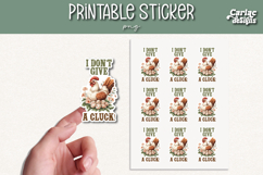 Funny Chicken Printable Sticker Sheet Bundle Product Image 9