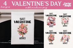 Kitchen Towel Sublimation, Valetines Day Sublimation Product Image 1