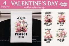 Kitchen Towel Sublimation, Valetines Day Sublimation Product Image 1
