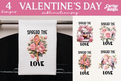 Kitchen Towel Sublimation, Valetines Day Sublimation Product Image 1