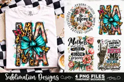 Trendy Mama PNG , Retro Collage Mama 4 Designs Sublimation Product Image 2