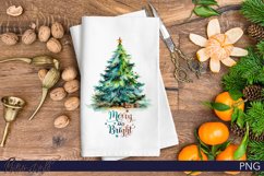 Christmas Tree Sublimation Design | Merry and Bright Product Image 1