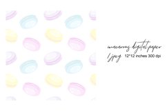 Macarons Digital Paper, Macarons Seamless Patterns Product Image 1