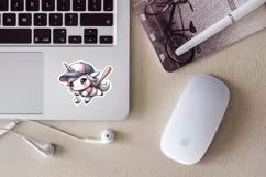 Baseball unicorn printable stickers. PNG, JPG. Product Image 3