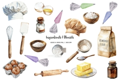 Watercolor colorful French macaroons clipart French desserts Product Image 3