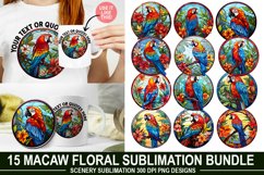 Macaw Floral Sublimation Bundle Product Image 1