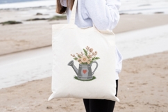 Floral Watering Can Embroidery Design - Nature Pattern Product Image 3