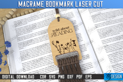 Macrame Wooden Bookmarks Laser Cut Bundle, Book Quotes SVG Product Image 5