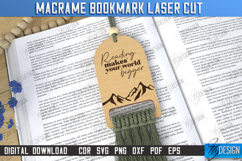 Macrame Wooden Bookmarks Laser Cut Bundle, Book Quotes SVG Product Image 6