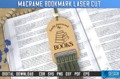 Macrame Wooden Bookmarks Laser Cut Bundle, Book Quotes SVG Product Image 8