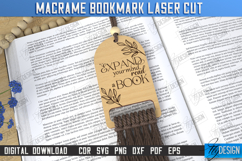 Macrame Wooden Bookmarks Laser Cut Bundle, Book Quotes SVG Product Image 9