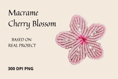 Macrame Cherry Blossom PNG Botanical Clipart Product Image 1