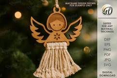 Macrame Christmas Ornaments Bundle Laser Cut. Christmas SVG Product Image 8