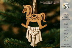 Macrame Christmas Ornaments Bundle Laser Cut. Christmas SVG Product Image 10