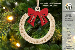 Macrame Christmas Tree Ornaments Bundle Laser Cut Product Image 4