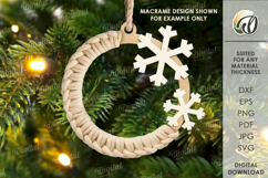 Macrame Christmas Tree Ornament Laser Cut. Christmas SVG Product Image 1