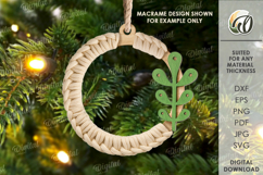 Macrame Christmas Tree Ornaments Bundle Laser Cut Product Image 10