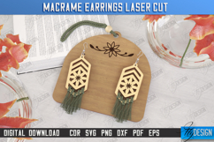 Macrame Earrings Laser Cut | Pendant Earrings | Boho Design Product Image 1